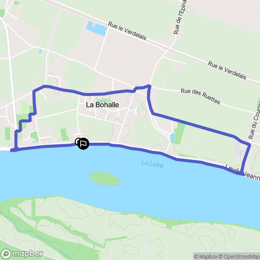Loire-Authion : carte du parcours de randonnée - France