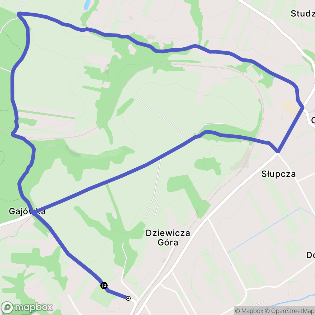 Dwikozy: mapa trasy - Poland
