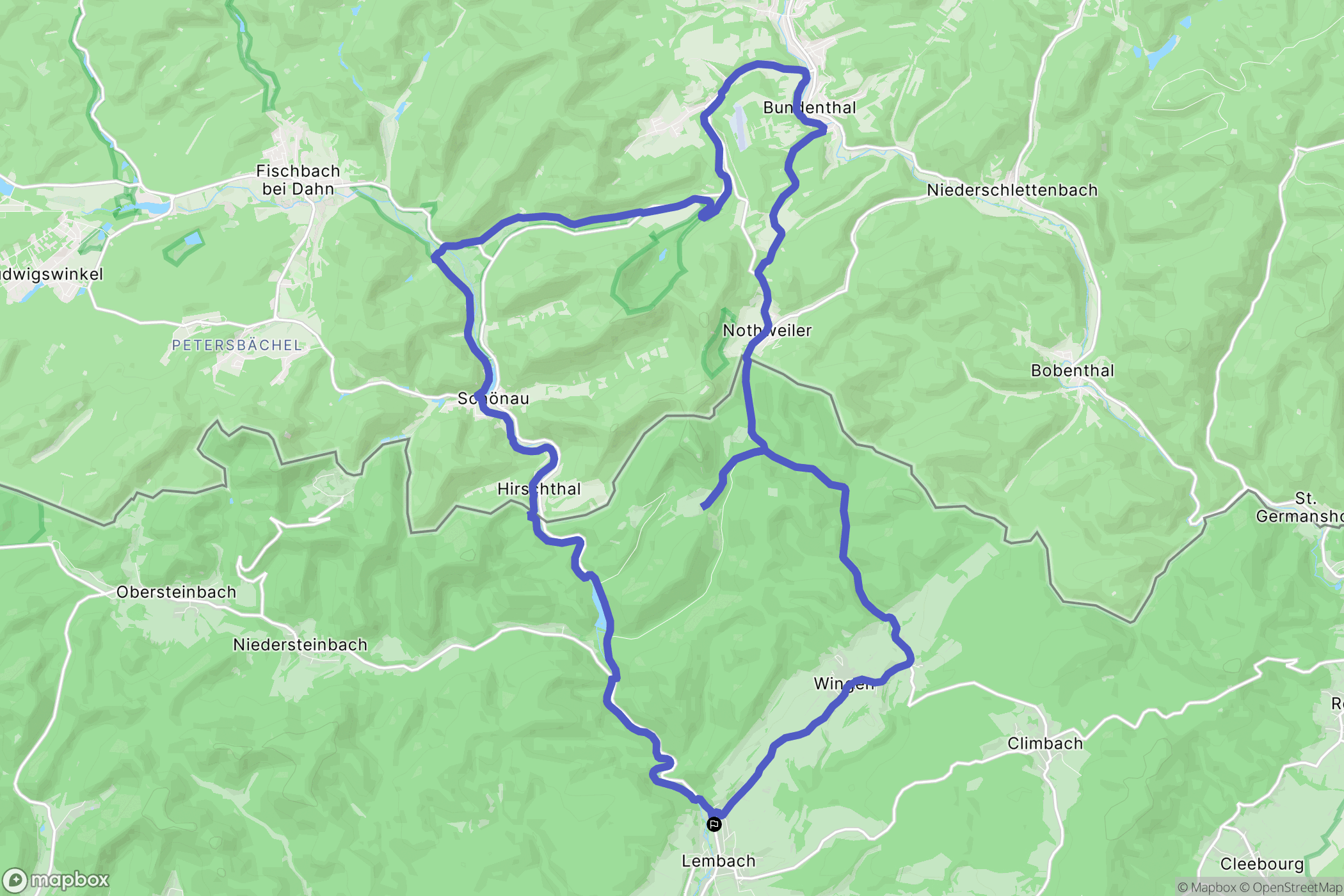 Lembach : carte du parcours de randonnée - France