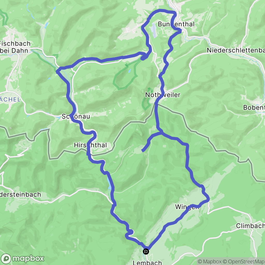 Lembach : carte du parcours de randonnée - France