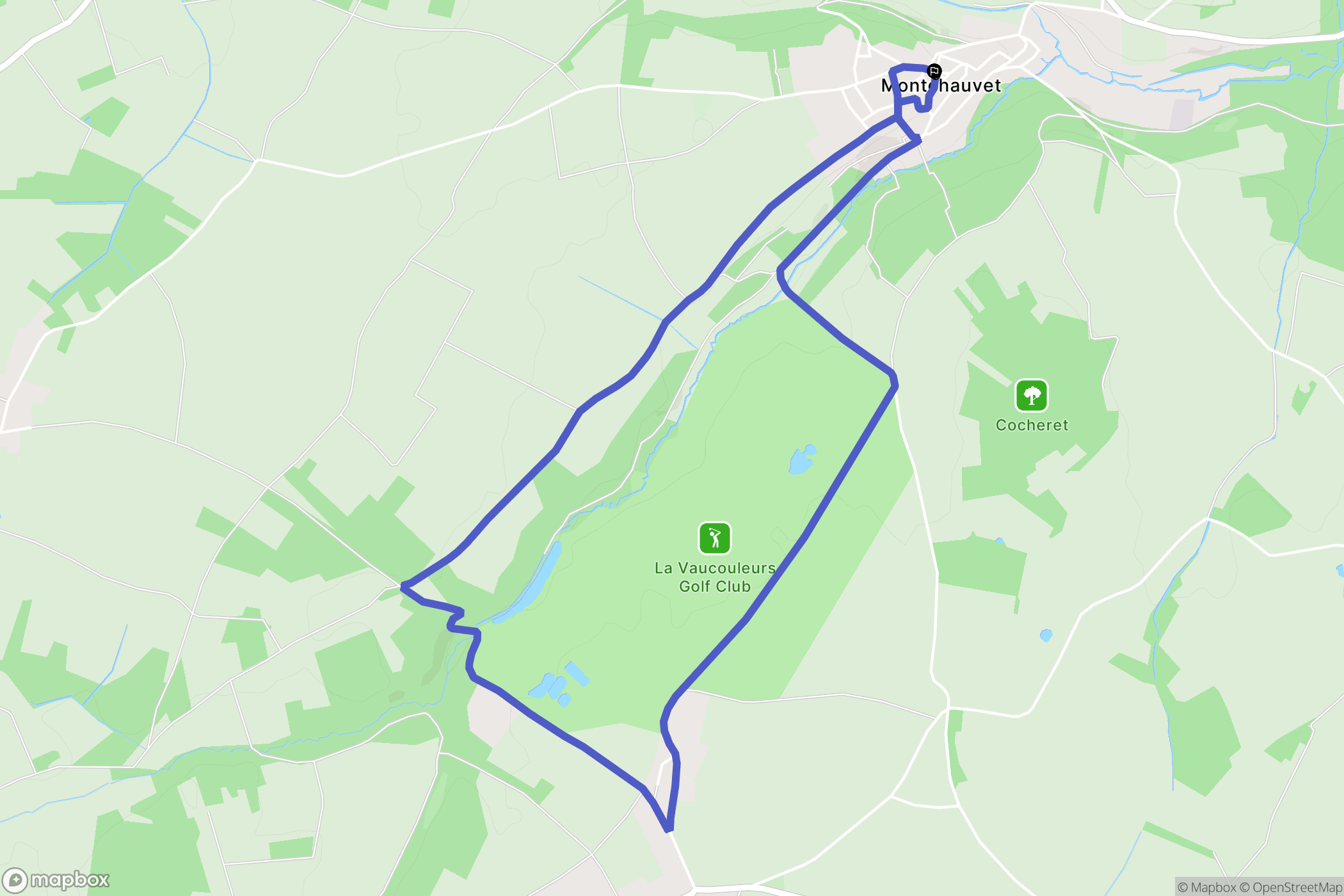 Montchauvet : carte du parcours de randonnée - France