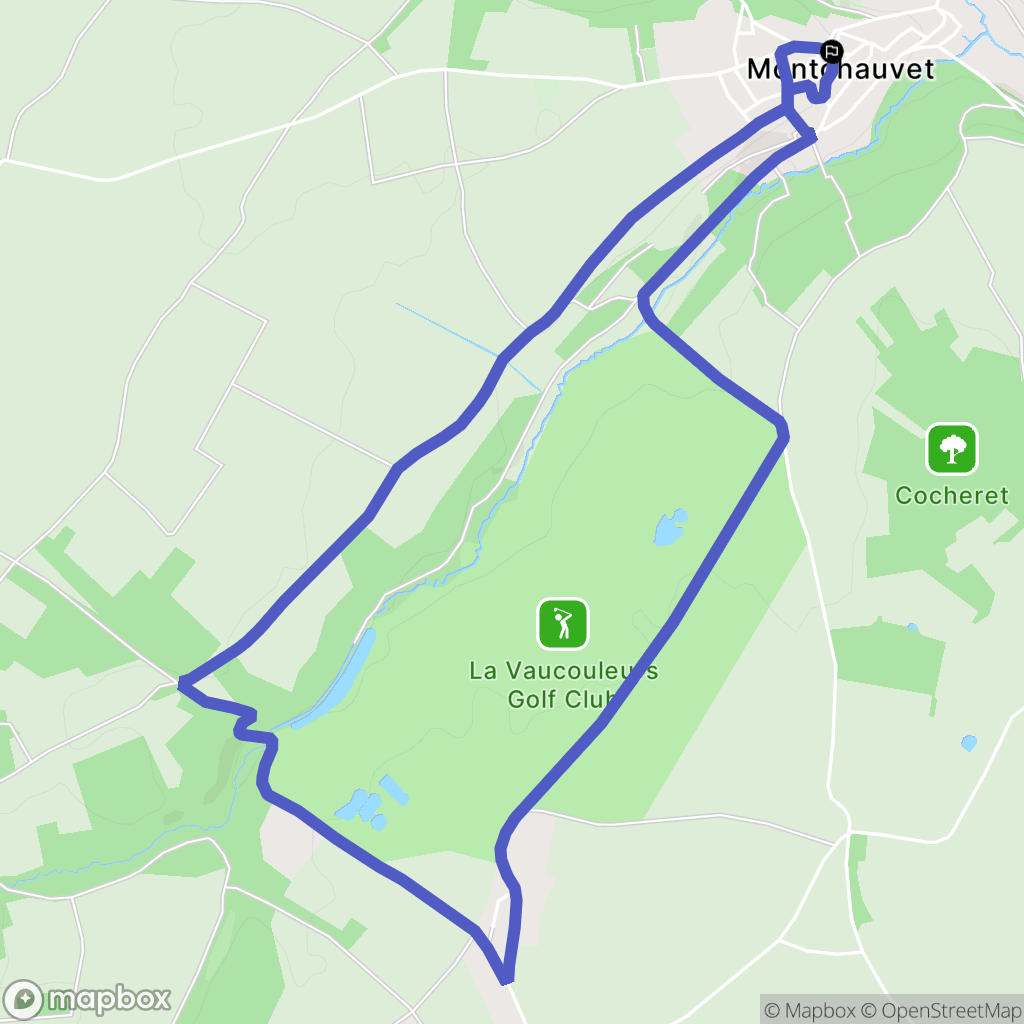 Montchauvet : carte du parcours de randonnée - France