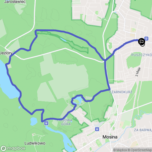 Puszczykowo: mapa trasy - Poland