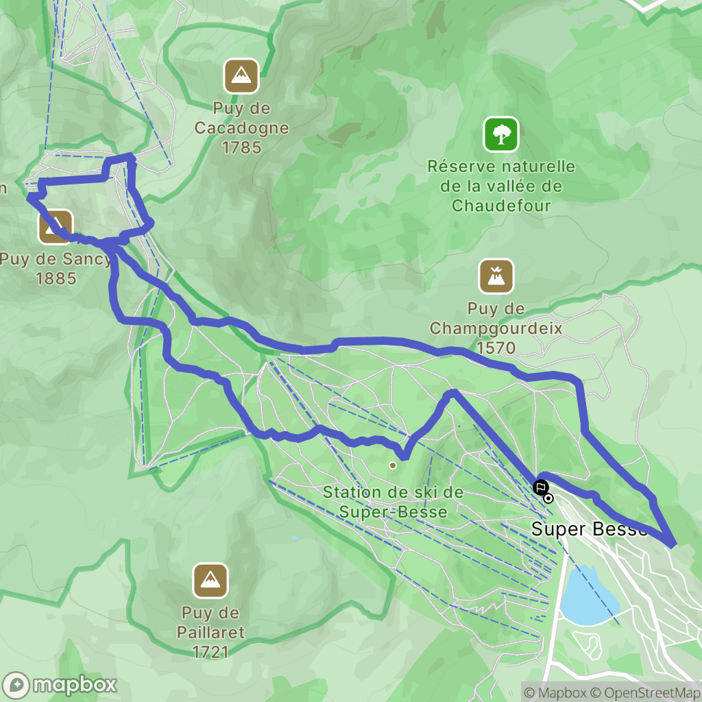 Besse-et-Saint-Anastaise : carte du parcours de randonnée - France