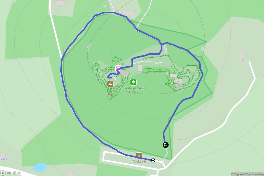 Troskovice: mapa trasy - Czechia