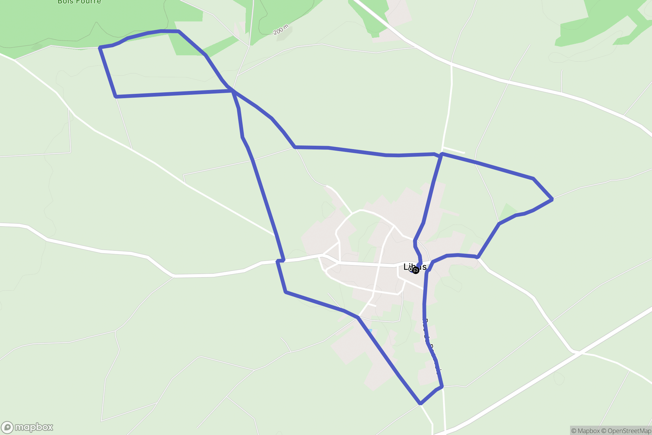 Lihus : carte du parcours de randonnée - France