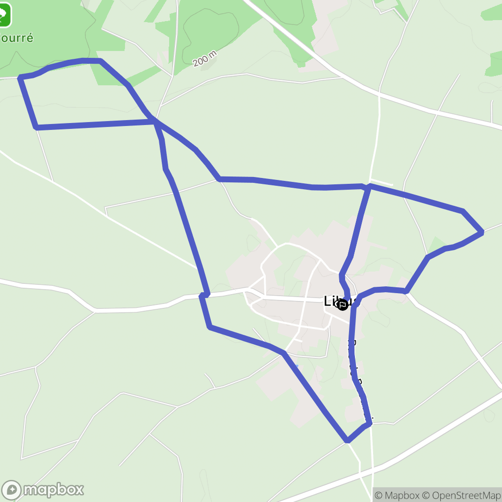 Lihus : carte du parcours de randonnée - France