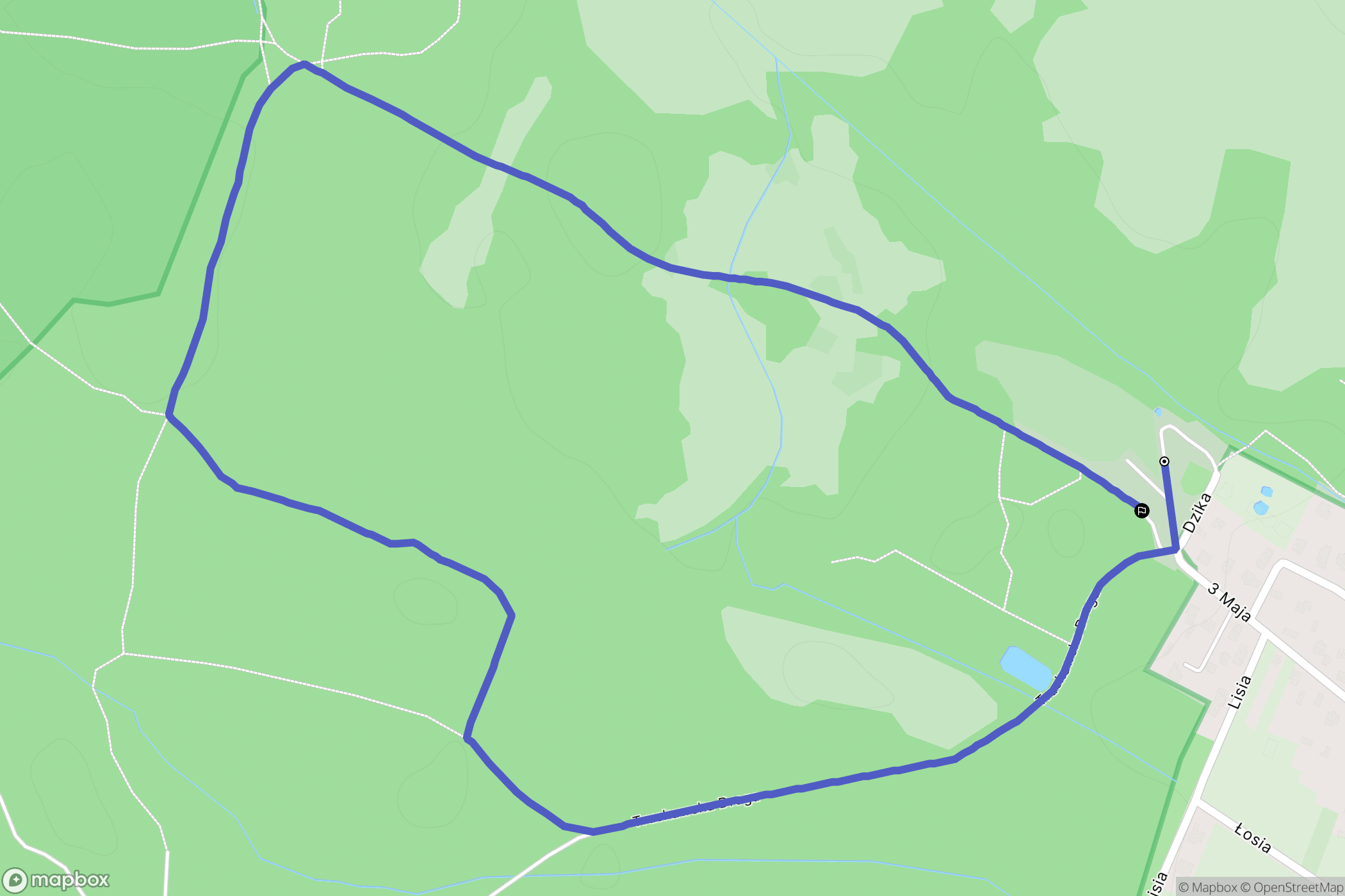Truskaw: mapa trasy - Poland