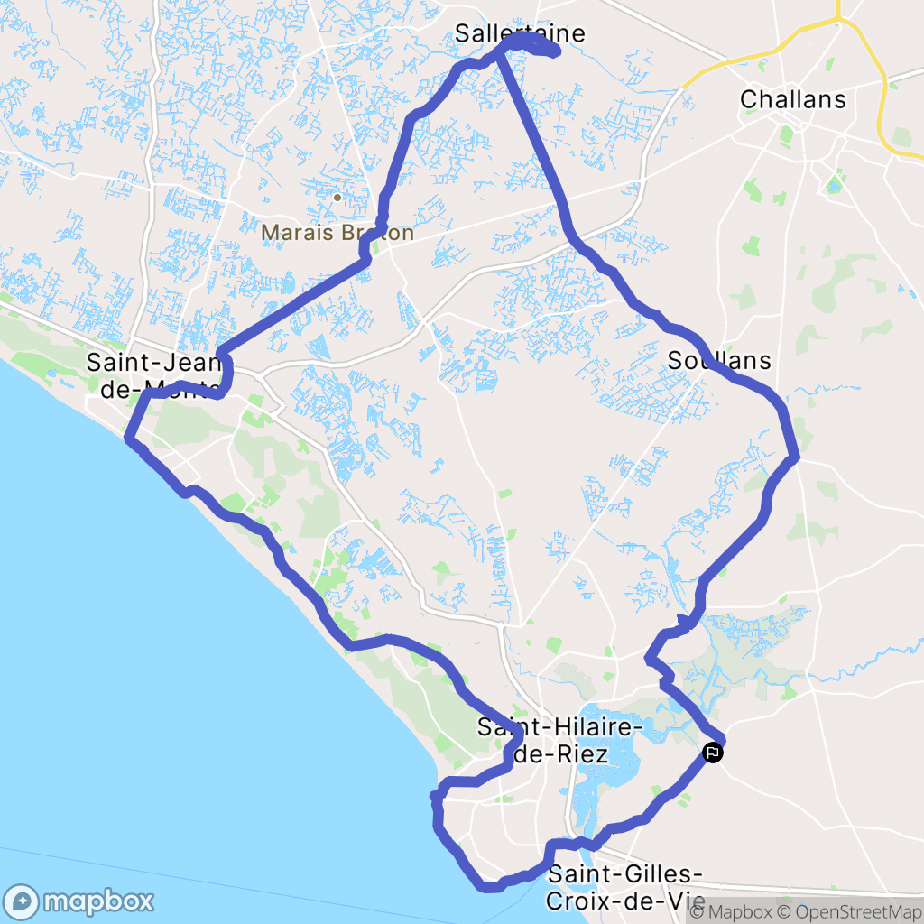 Le Fenouiller : carte du parcours de randonnée - France