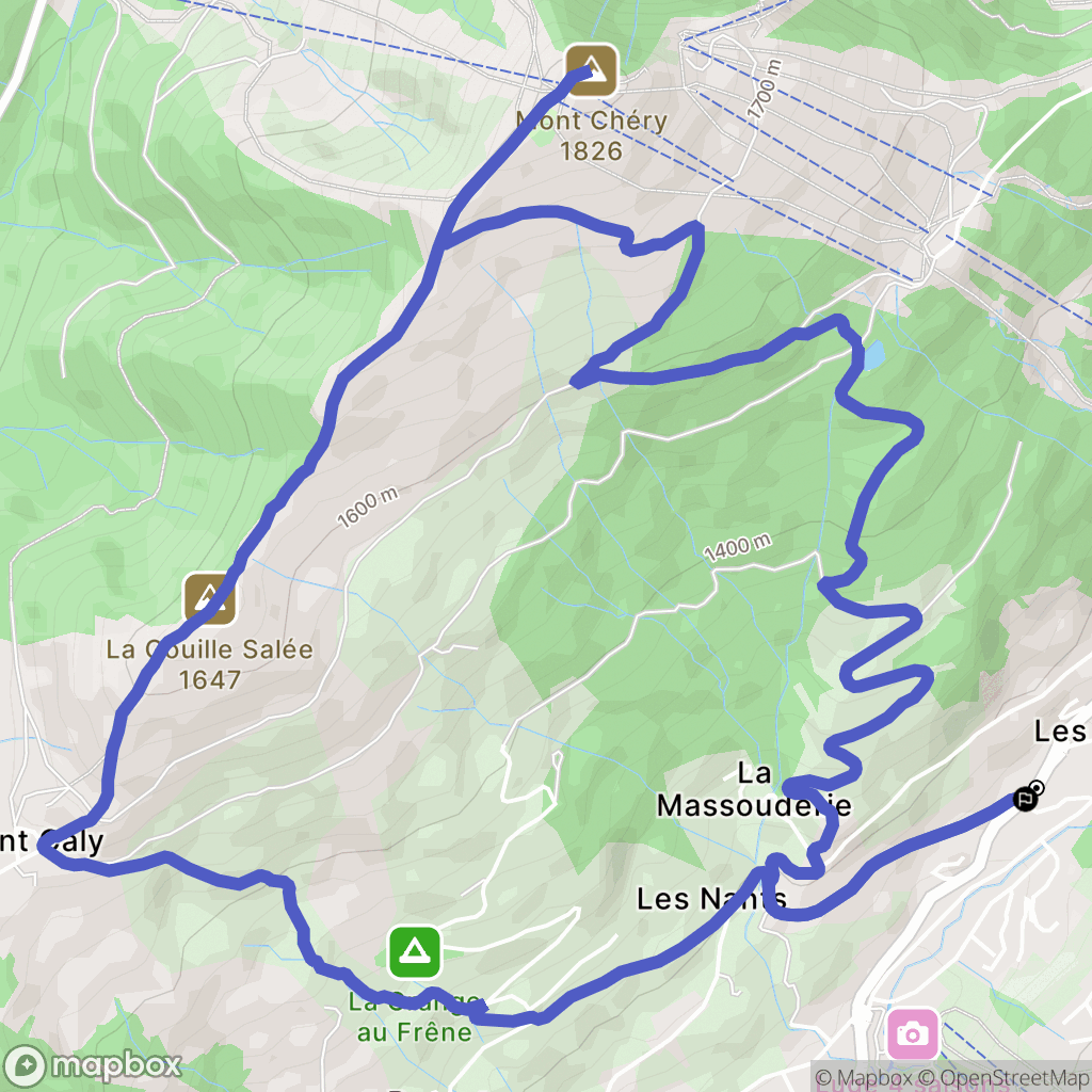 Les Gets : carte du parcours de randonnée - France