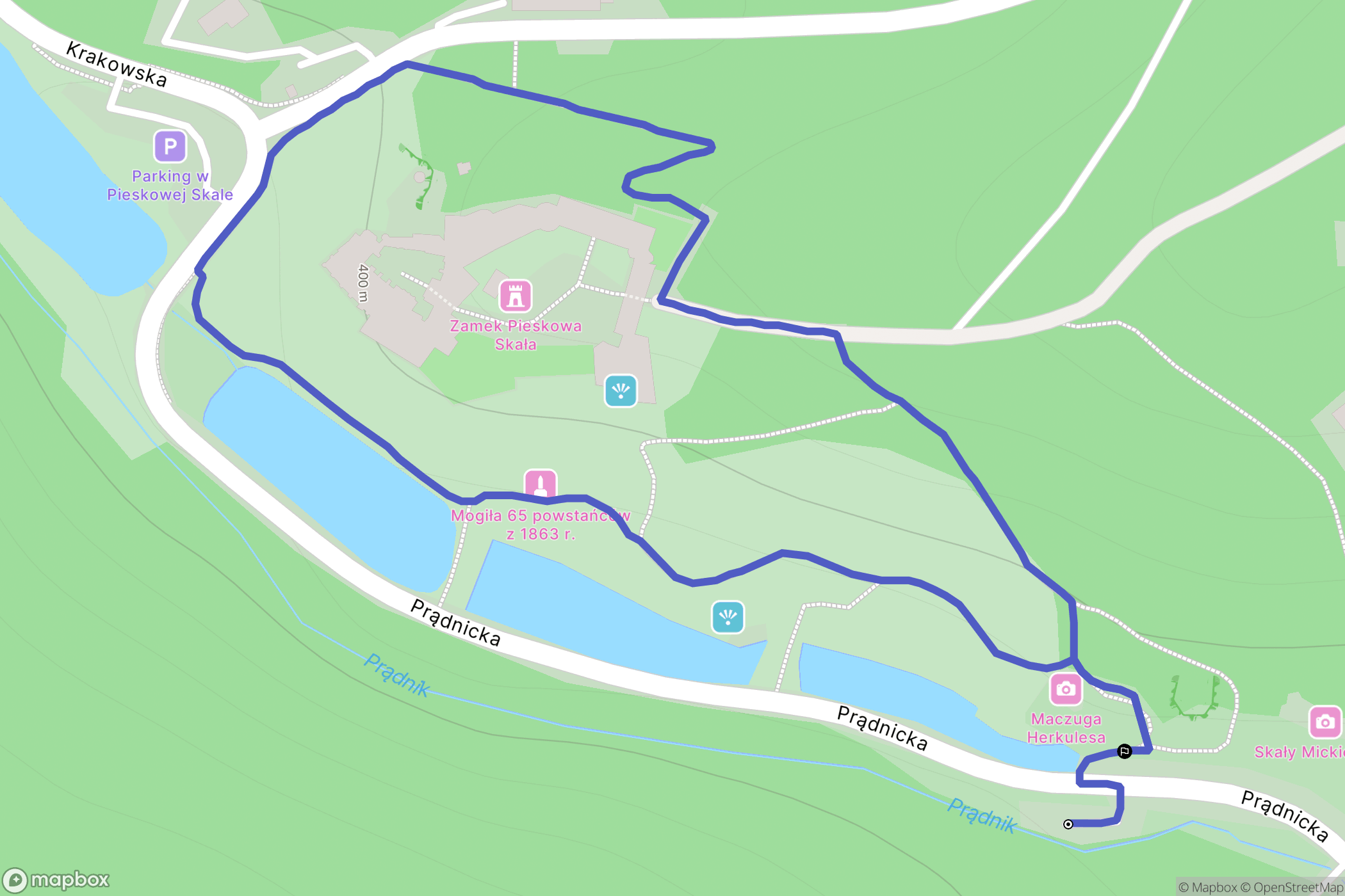 Sułoszowa: mapa trasy - Poland