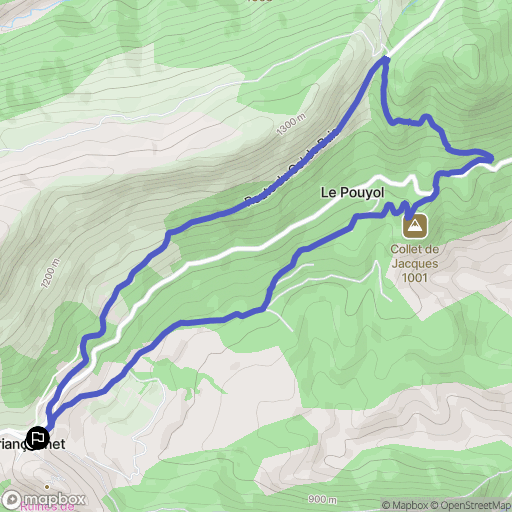 Briançonnet : carte du parcours de randonnée - France