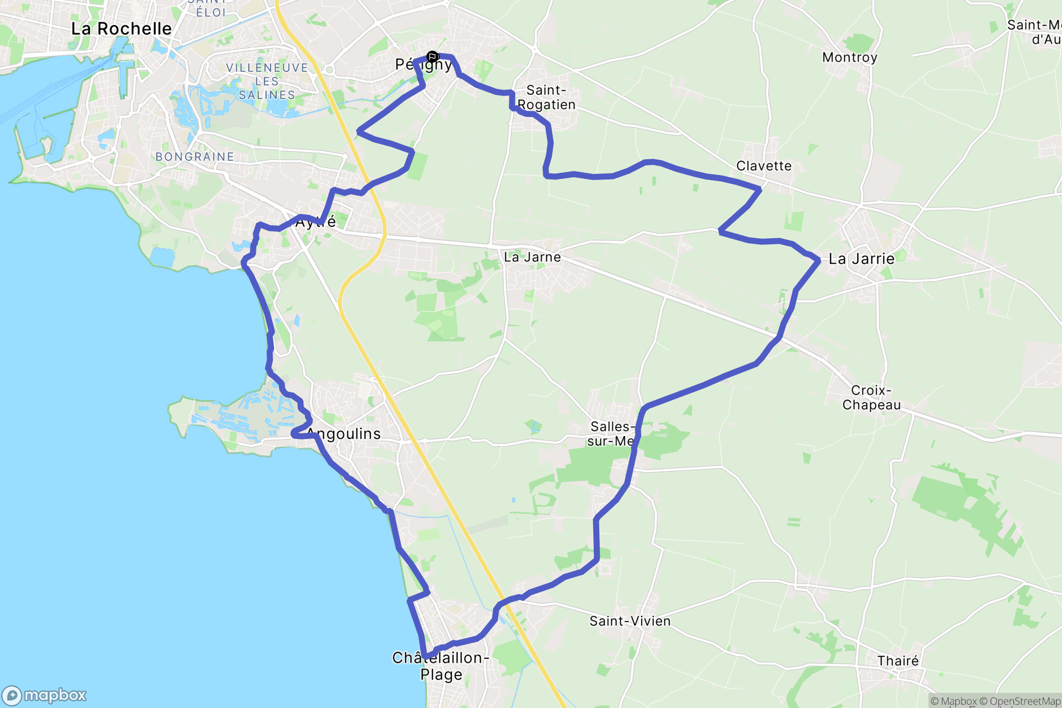 Perigny : carte du parcours de randonnée - France