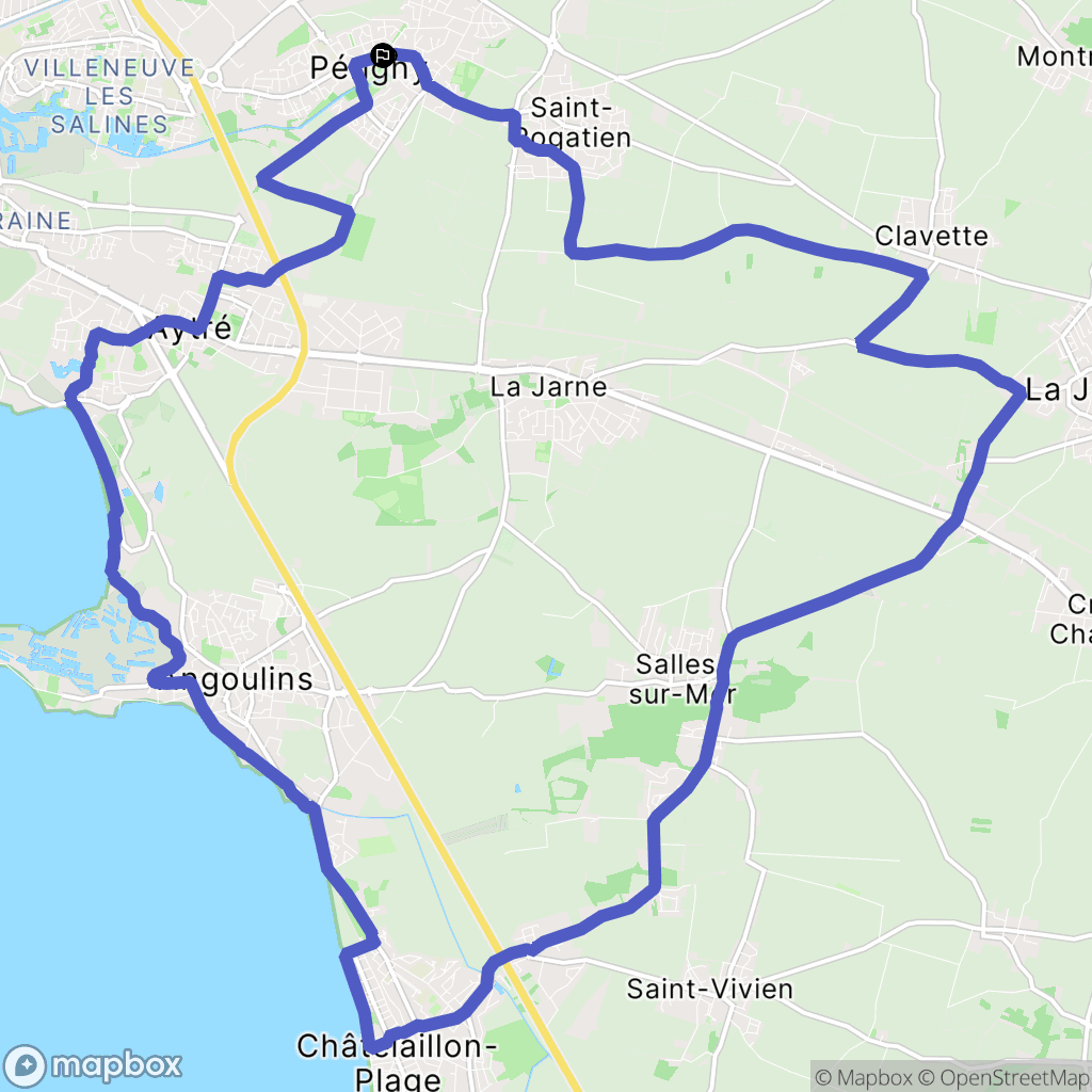 Perigny : carte du parcours de randonnée - France