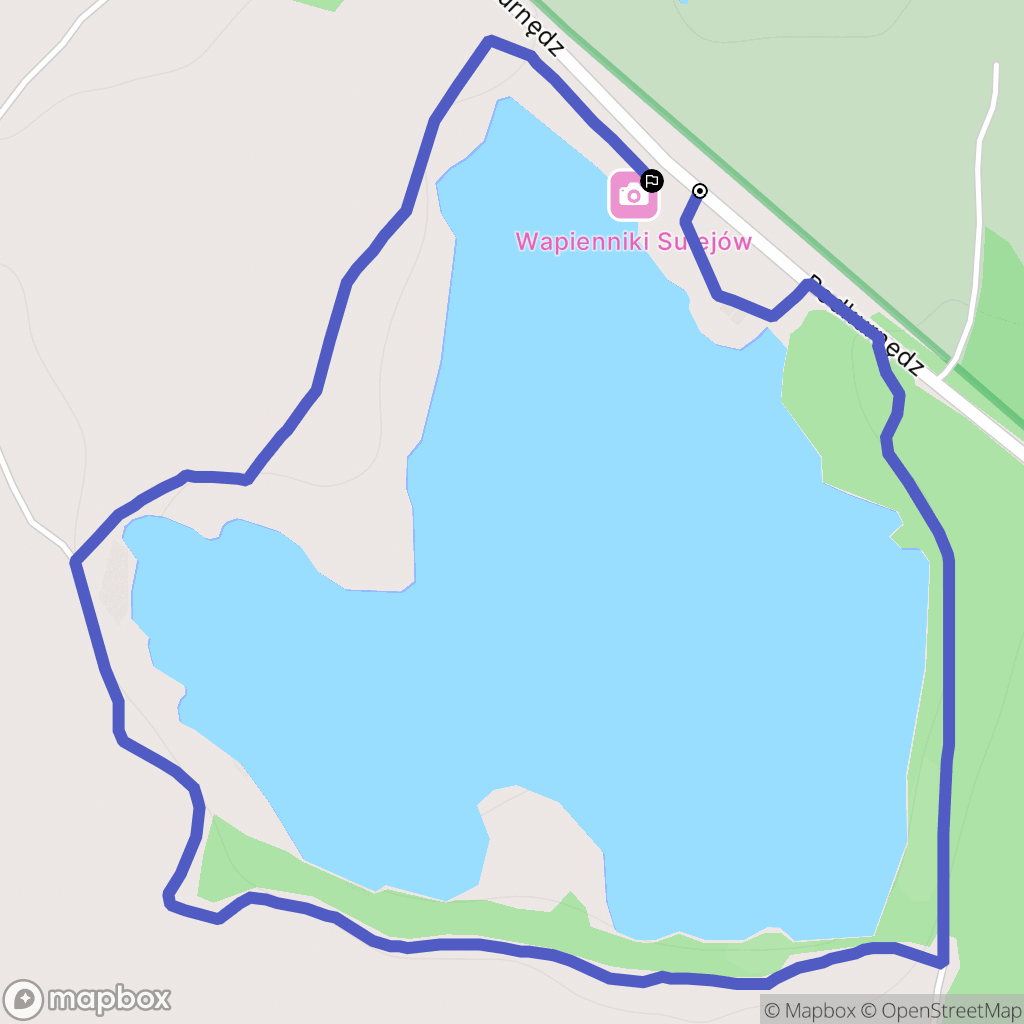 Sulejów: mapa trasy - Poland