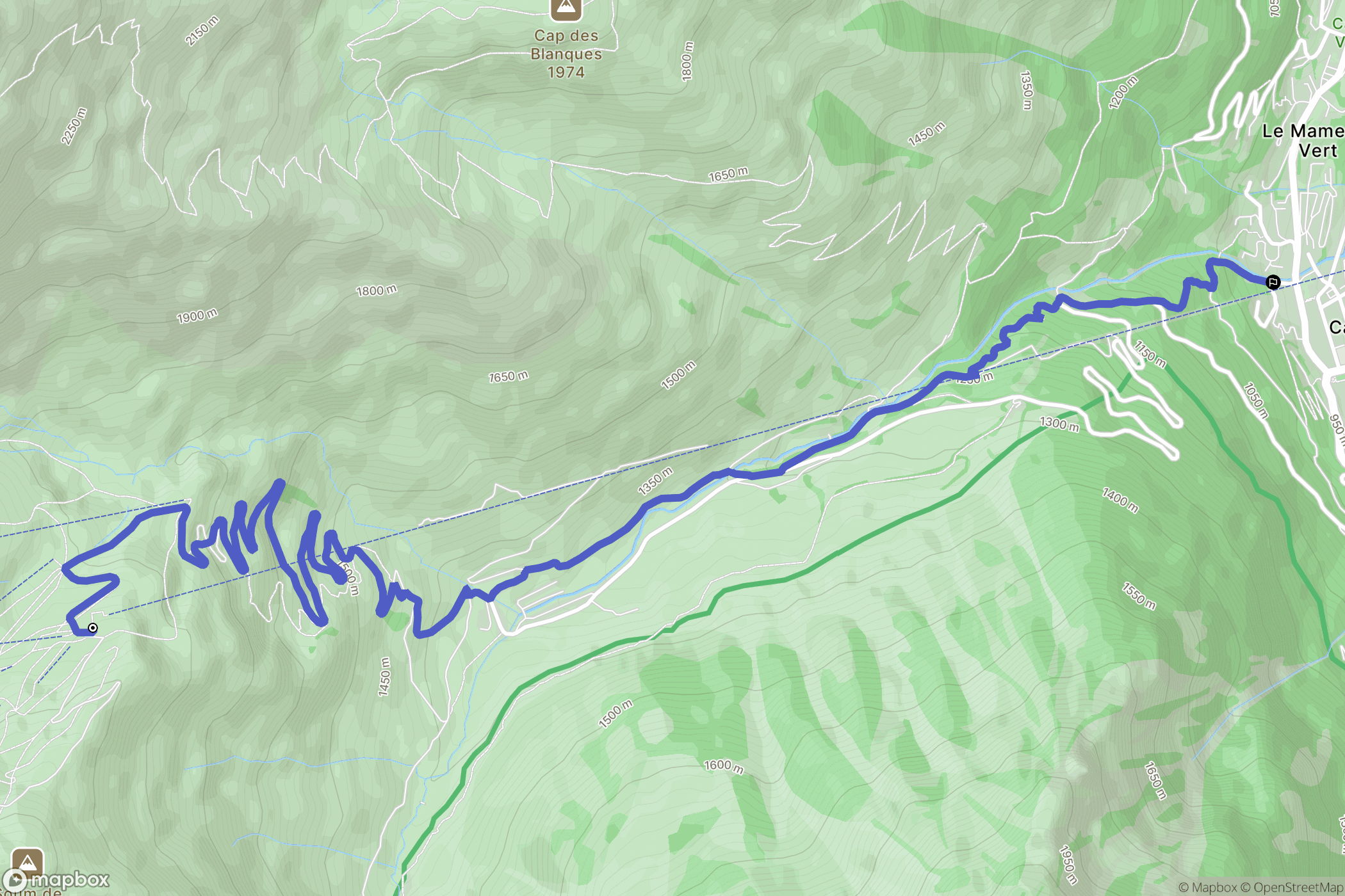 Cauterets : carte du parcours de randonnée - France