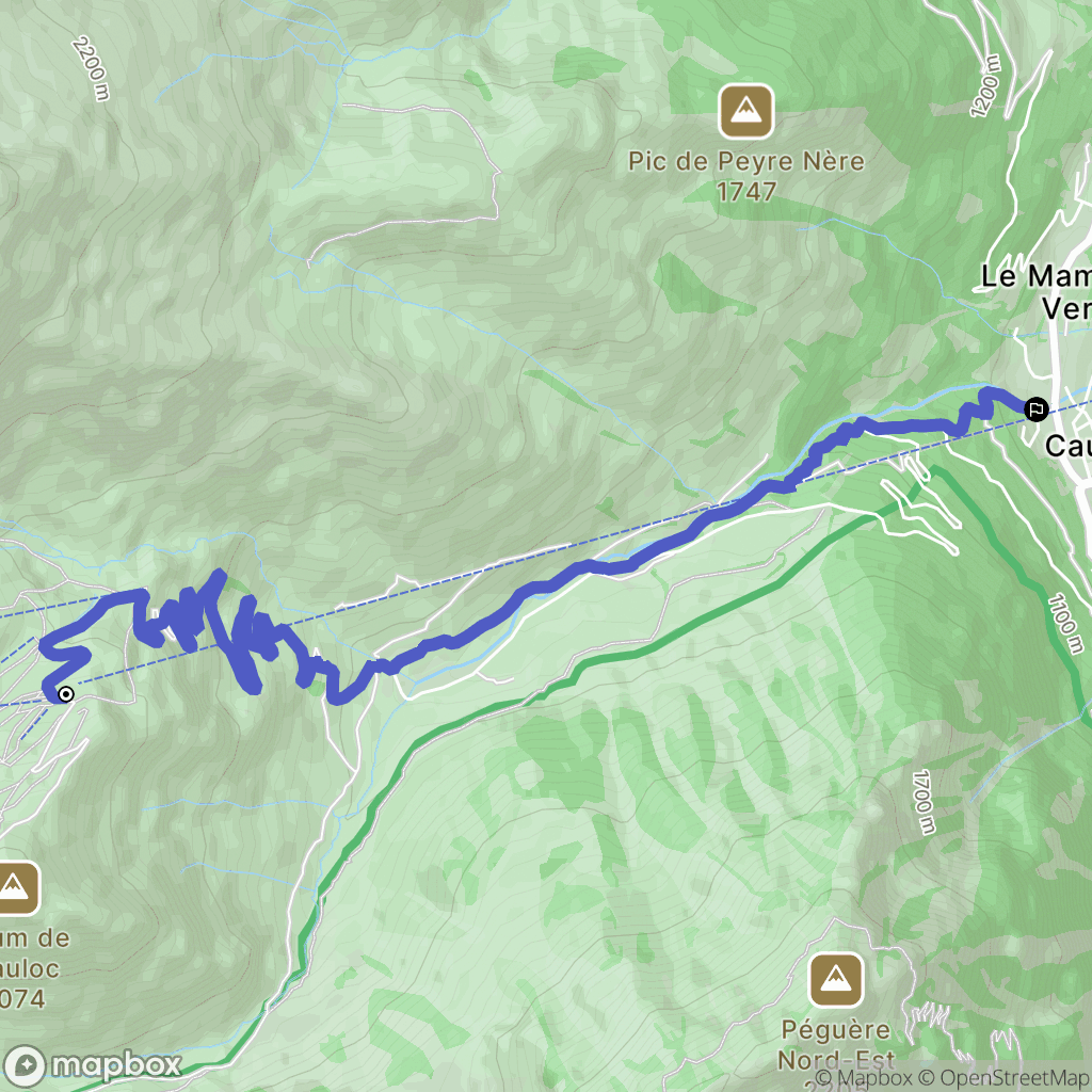 Cauterets : carte du parcours de randonnée - France