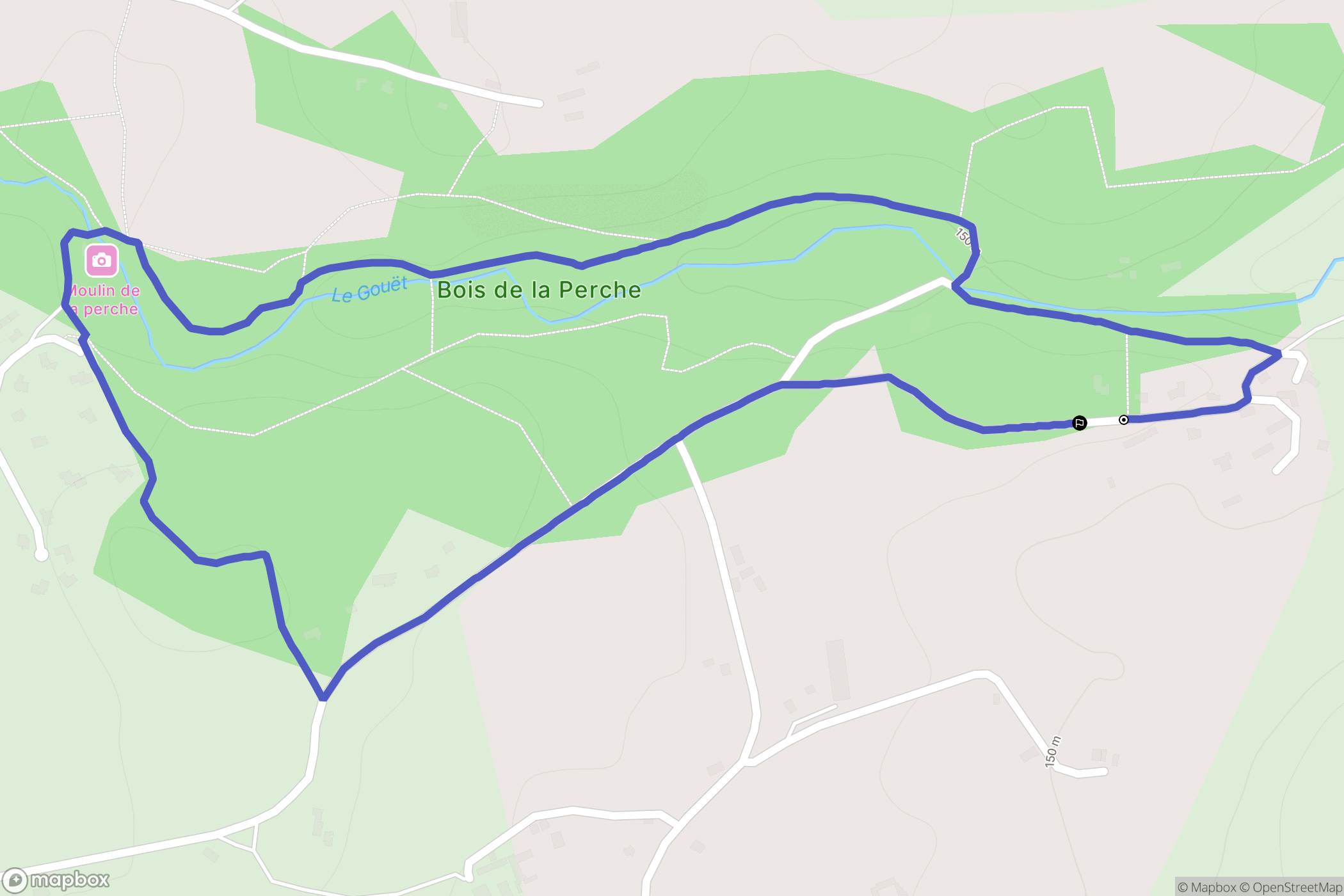 Saint-Brandan : carte du parcours de randonnée - France