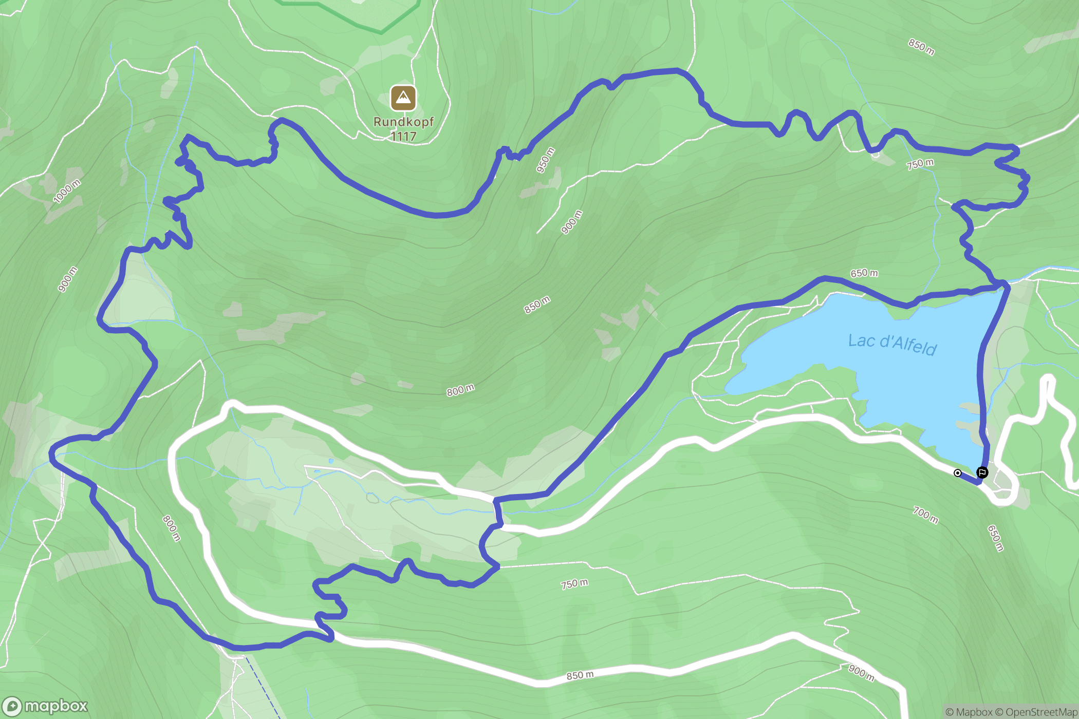Sewen : carte du parcours de randonnée - France