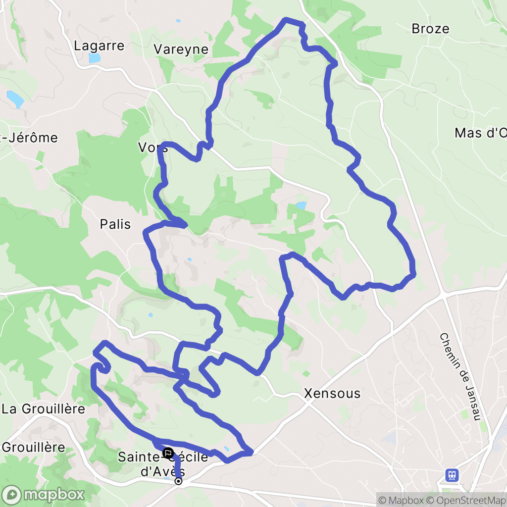 Gaillac : carte du parcours de randonnée - France
