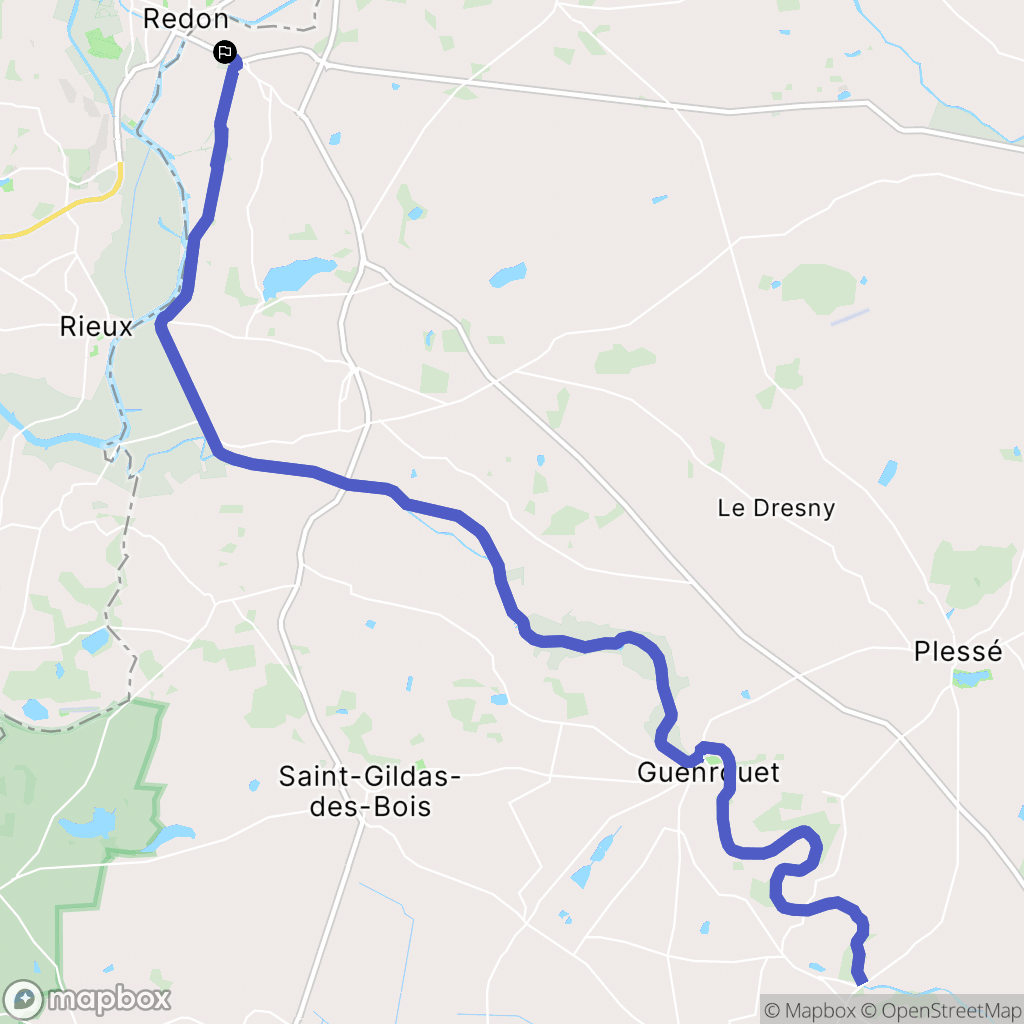 Saint-Nicolas-de-Redon : carte du parcours de randonnée - France