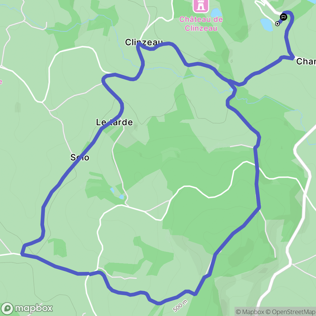 Saint-Léger-de-Fougeret : carte du parcours de randonnée - France