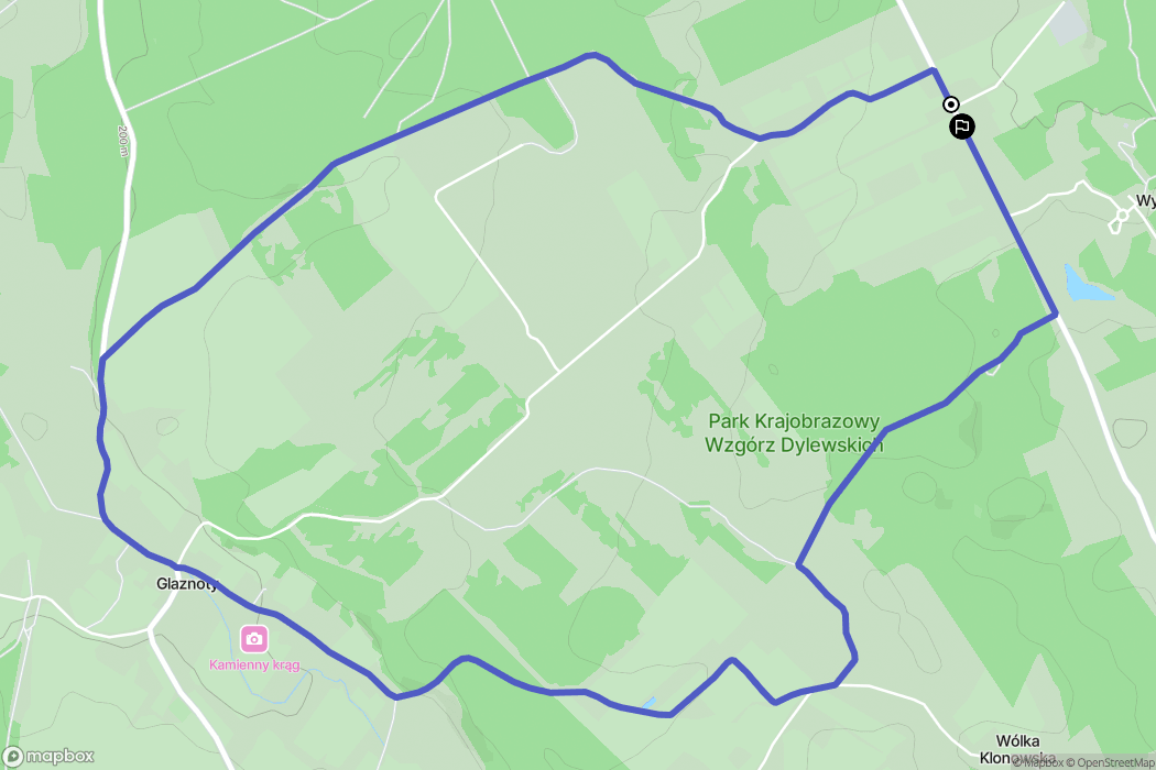 Wysoka Wieś: mapa trasy - Poland