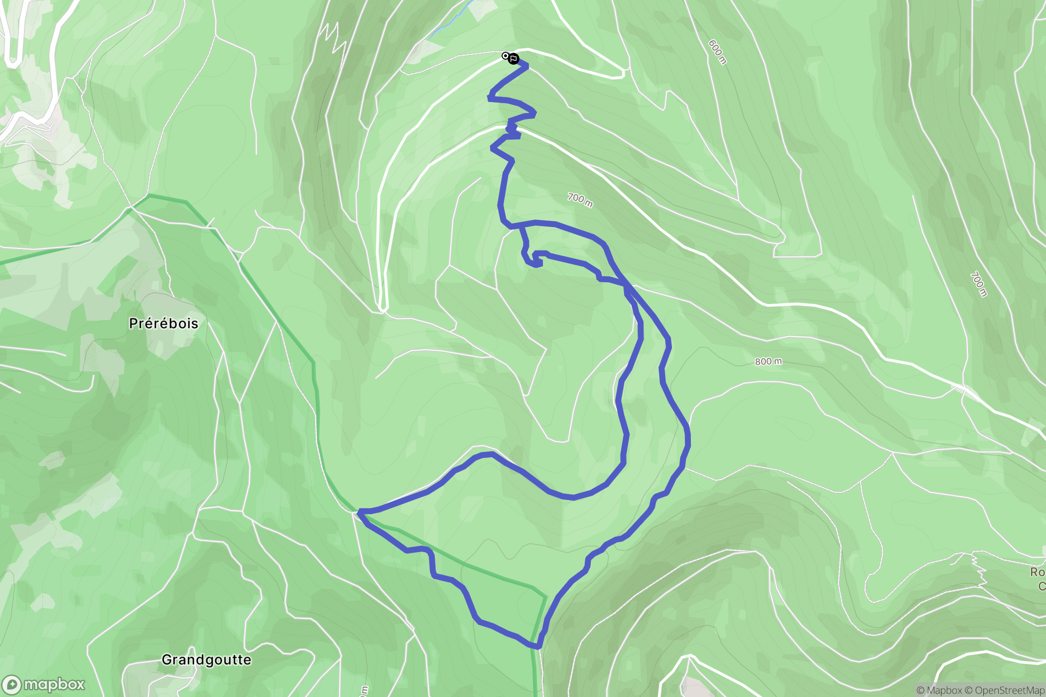 Neubois : carte du parcours de randonnée - France