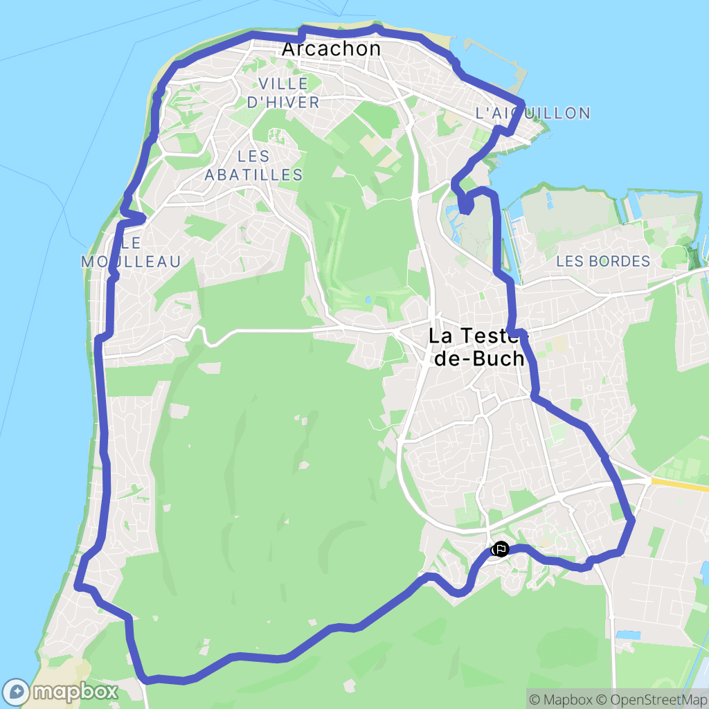 La Teste-de-Buch : carte du parcours de randonnée - France