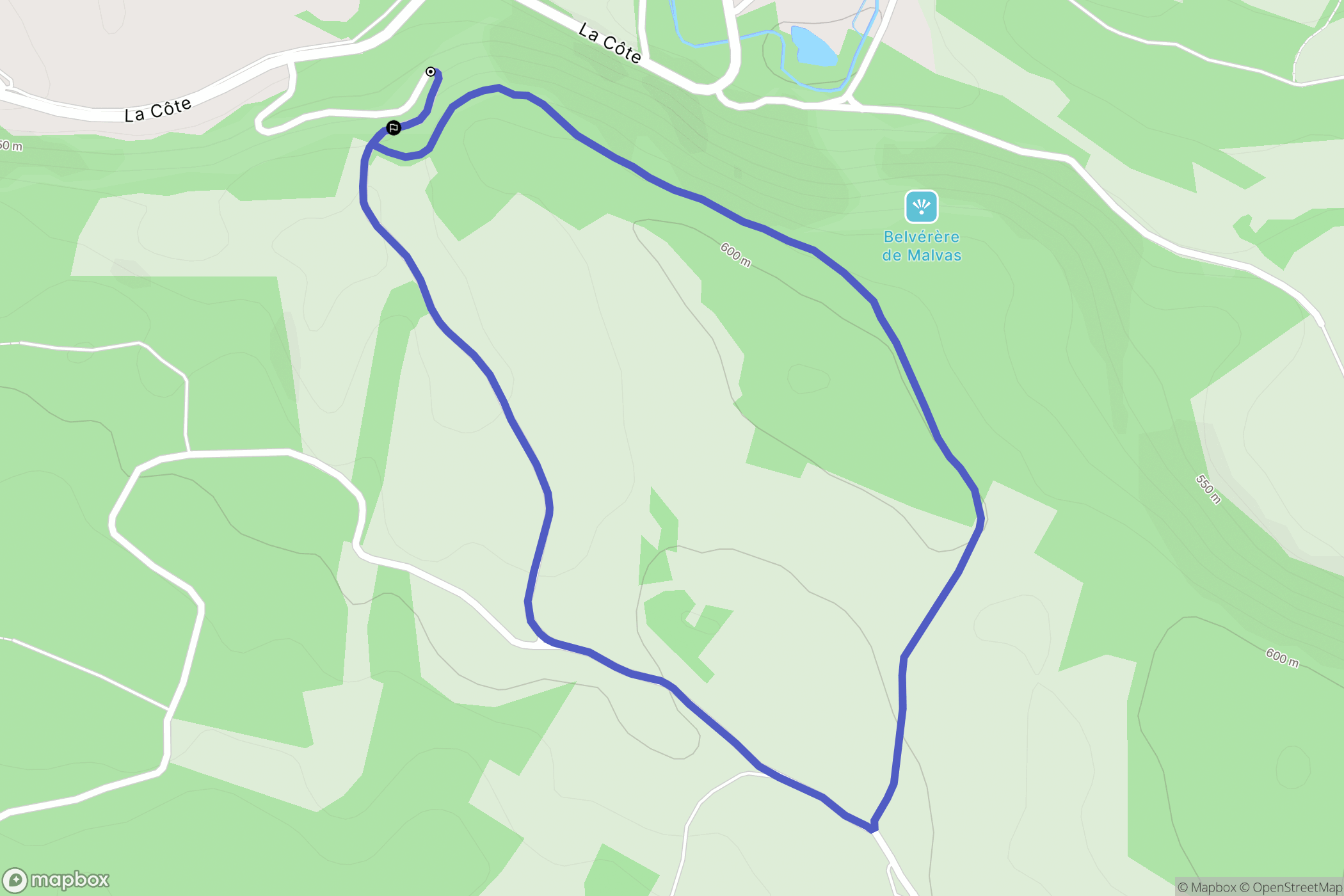 Doucier : carte du parcours de randonnée - France