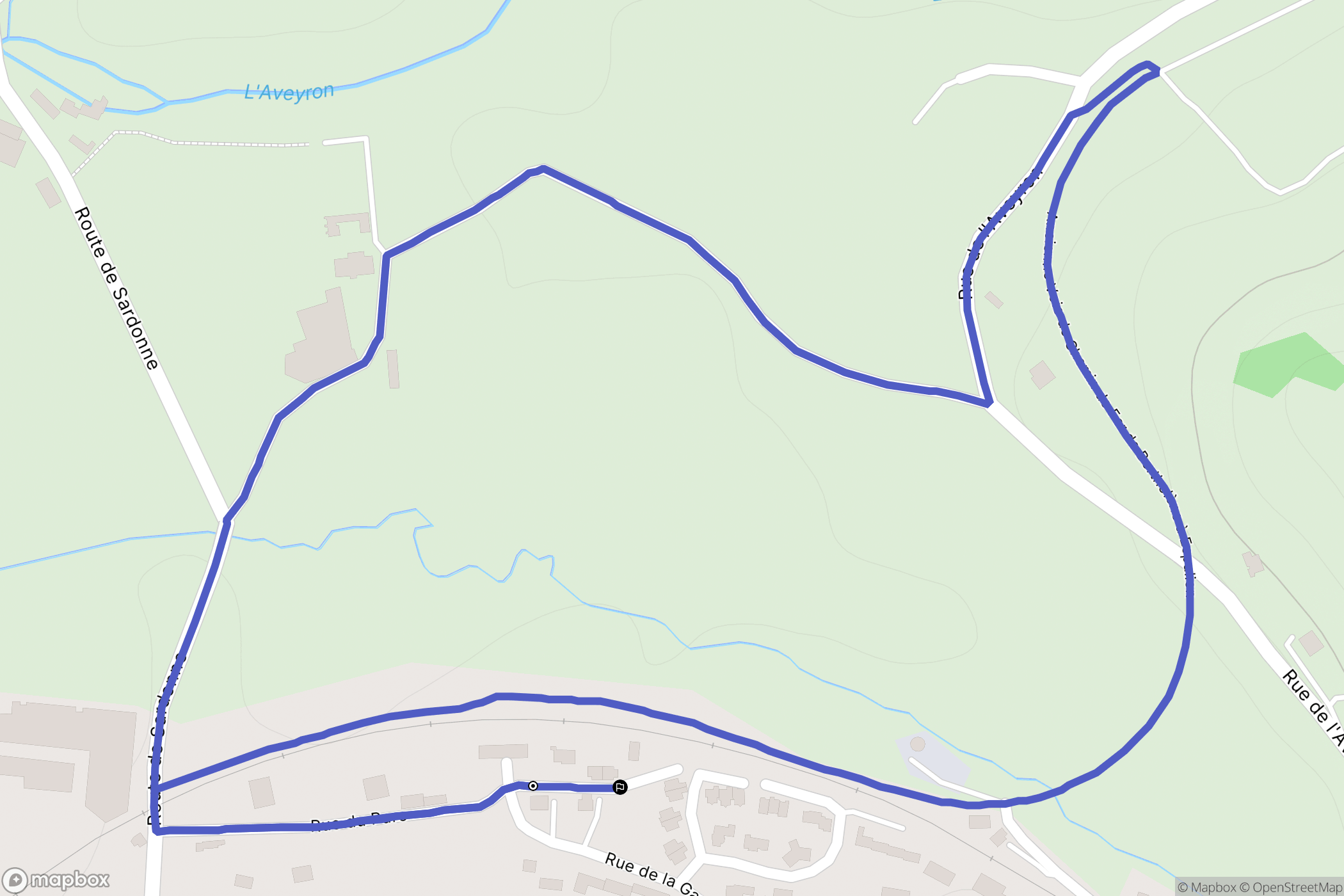 Bertholène : carte du parcours de randonnée - France