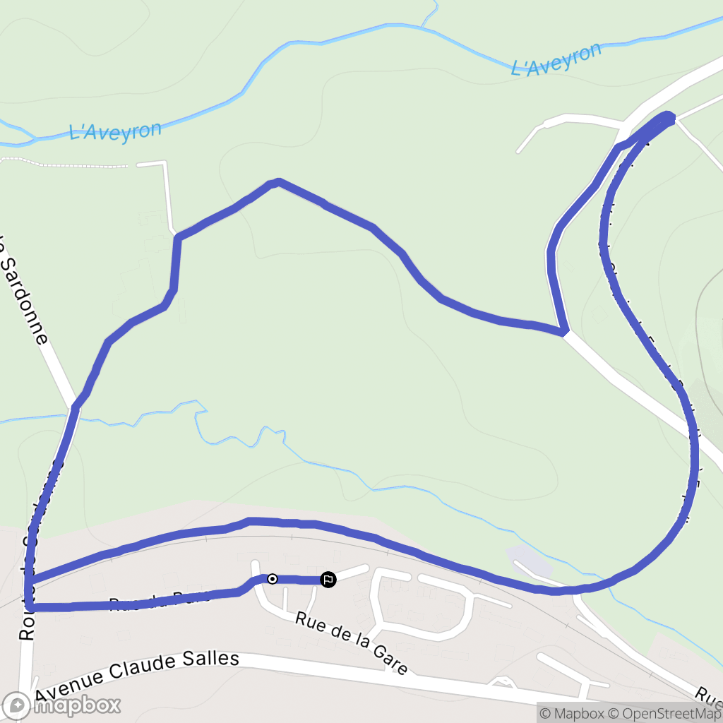 Bertholène : carte du parcours de randonnée - France