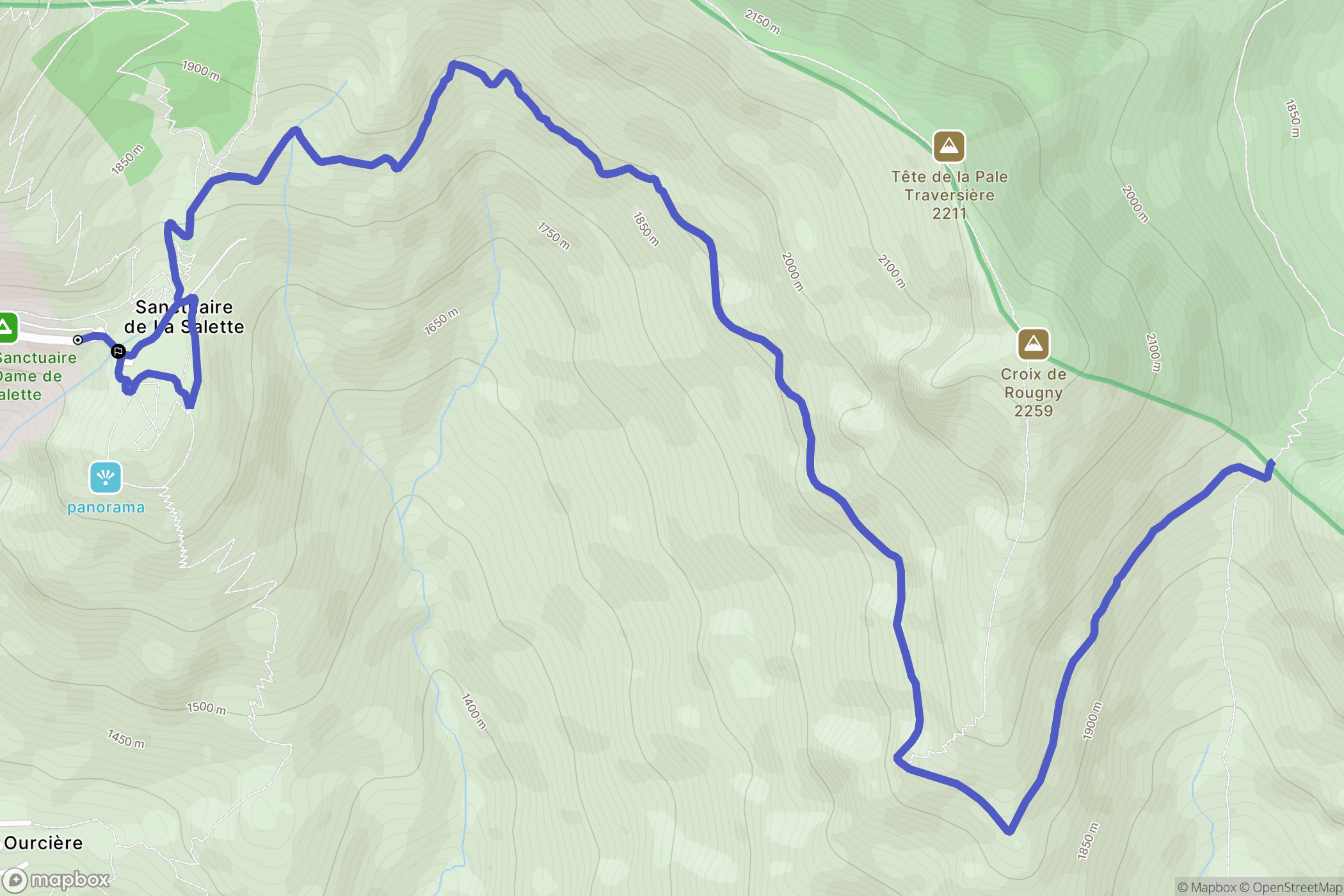 La Salette-Fallavaux : carte du parcours de randonnée - France