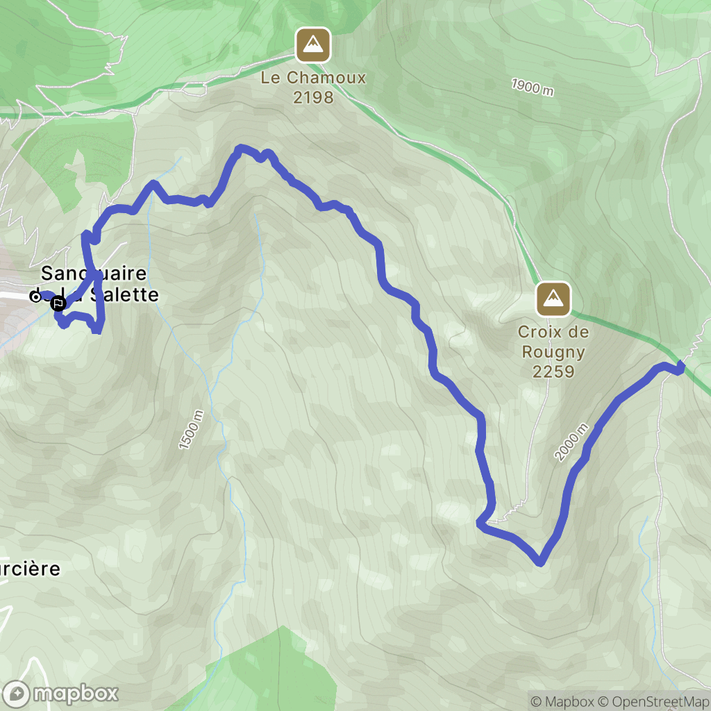 La Salette-Fallavaux : carte du parcours de randonnée - France