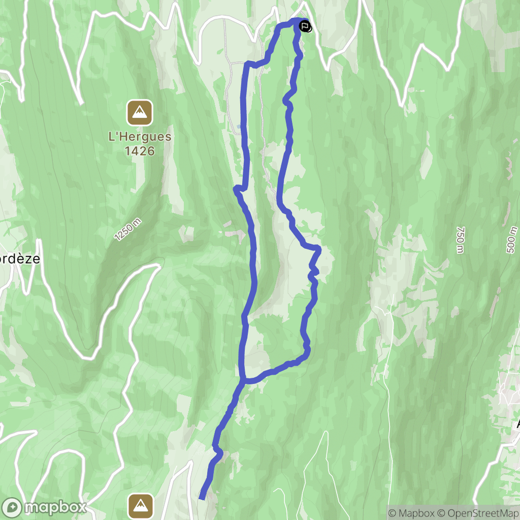 Corbonod : carte du parcours de randonnée - France