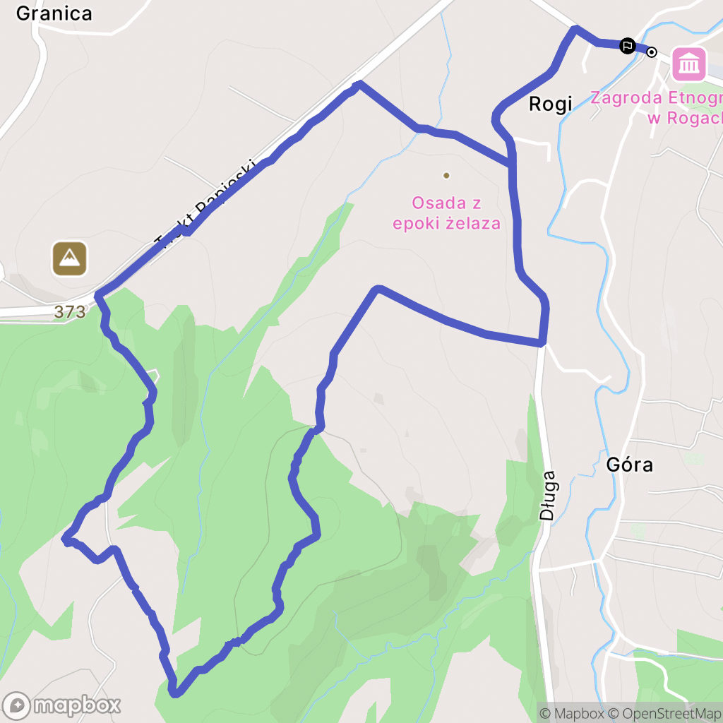 Rogi: mapa trasy - Poland