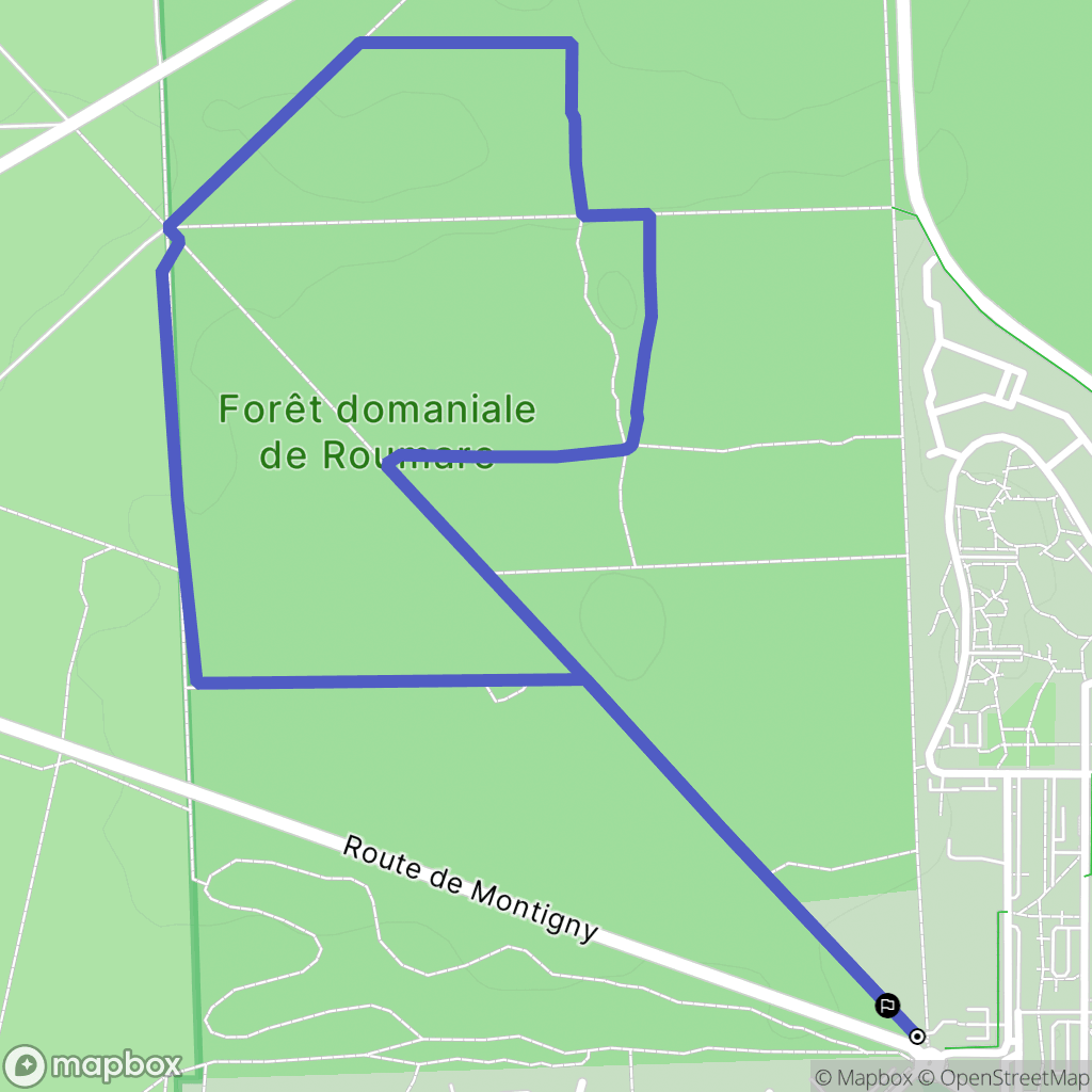 Canteleu : carte du parcours de randonnée - France