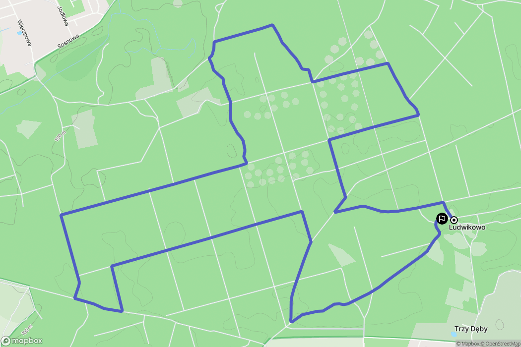 Ludwikowo: mapa trasy - Poland