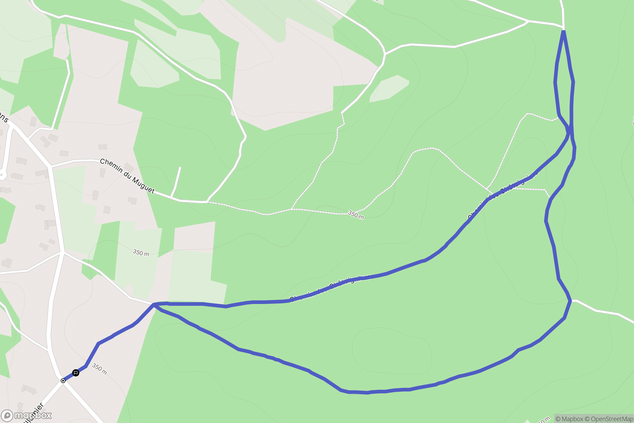 Ville-sous-Anjou : carte du parcours de randonnée - France