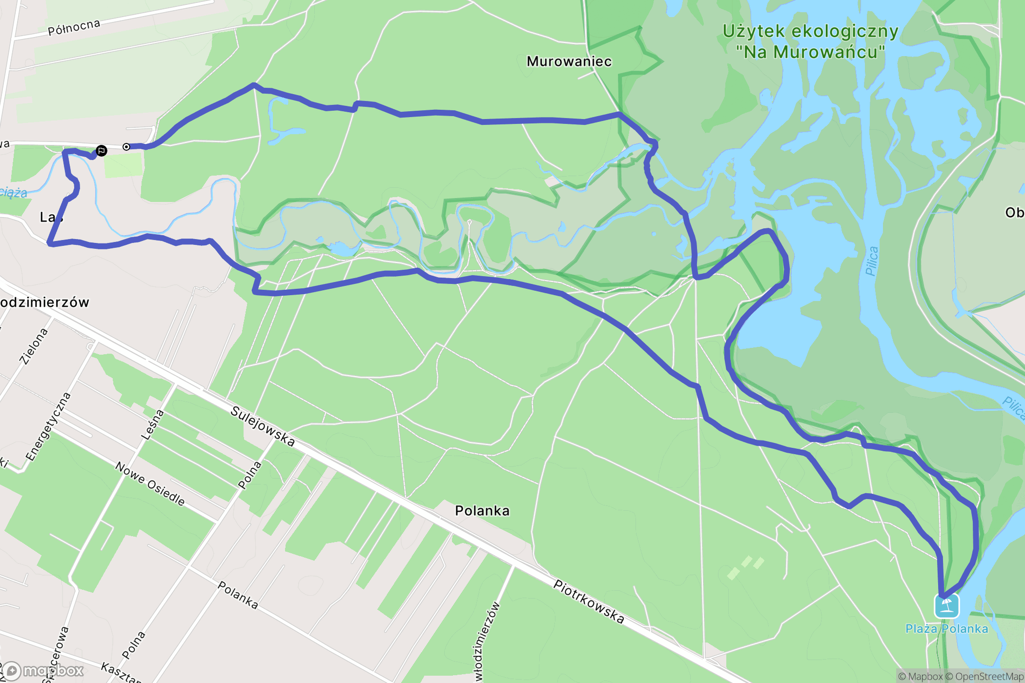 Przygłów: mapa trasy - Poland