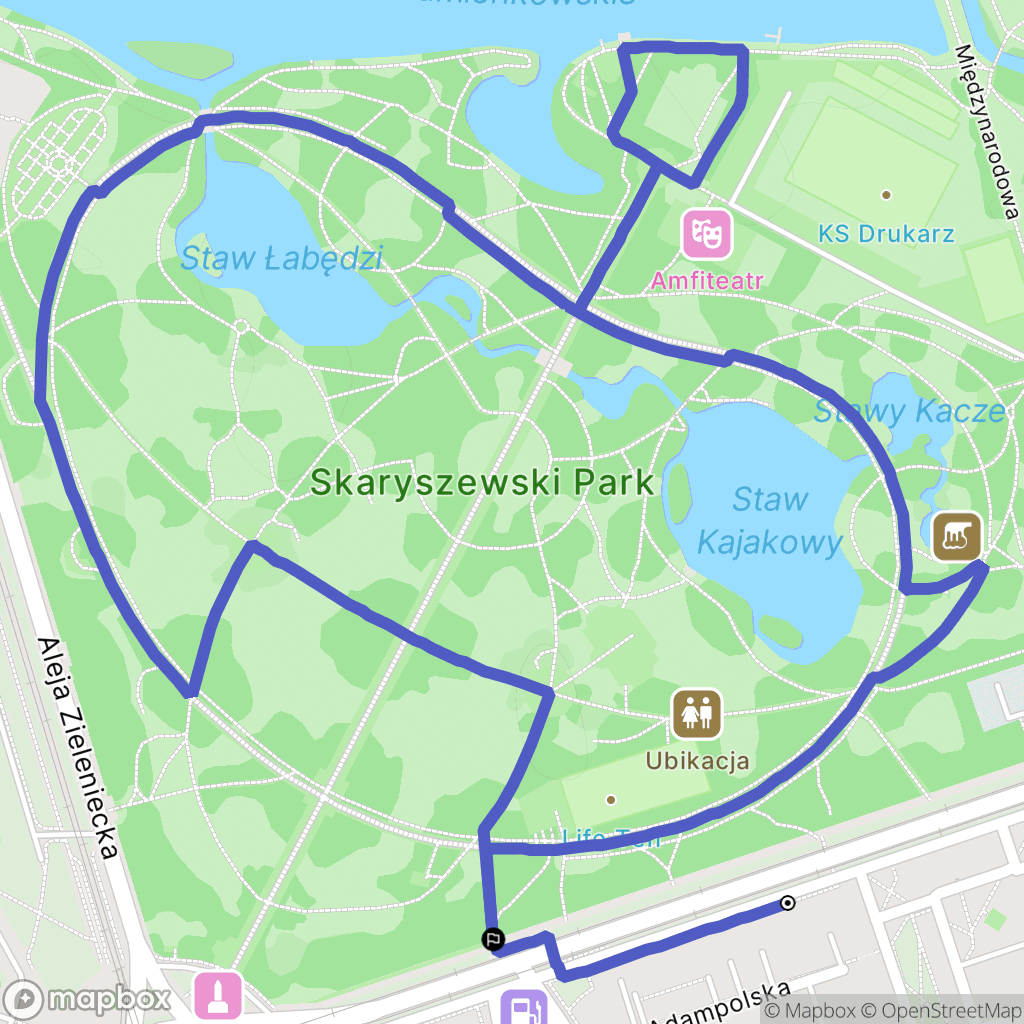 Warszawa: mapa trasy - Poland