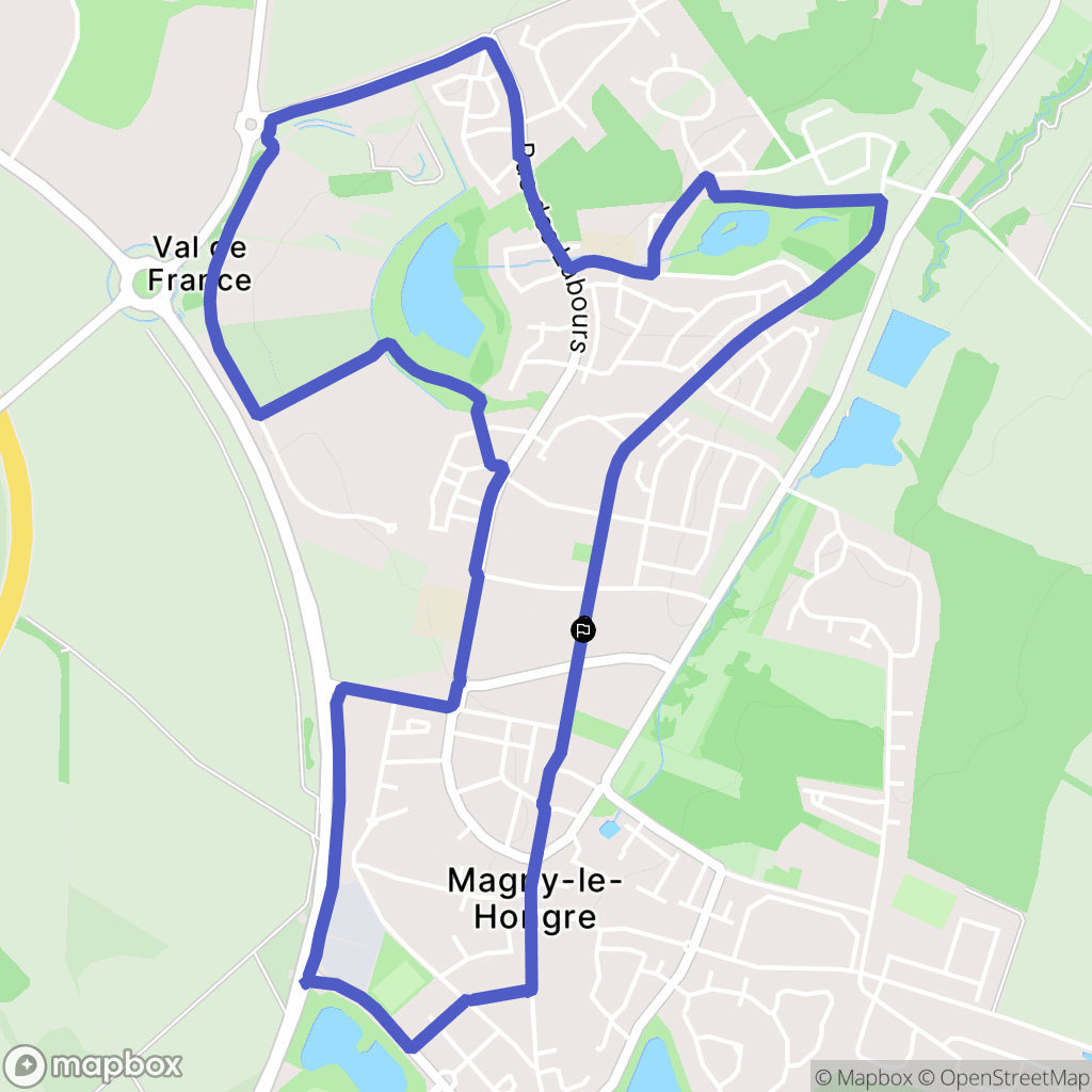 Magny-le-Hongre : carte du parcours de randonnée - France