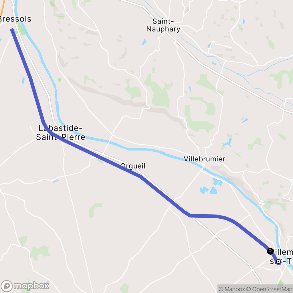 Villemur-sur-Tarn : carte du parcours de randonnée - France