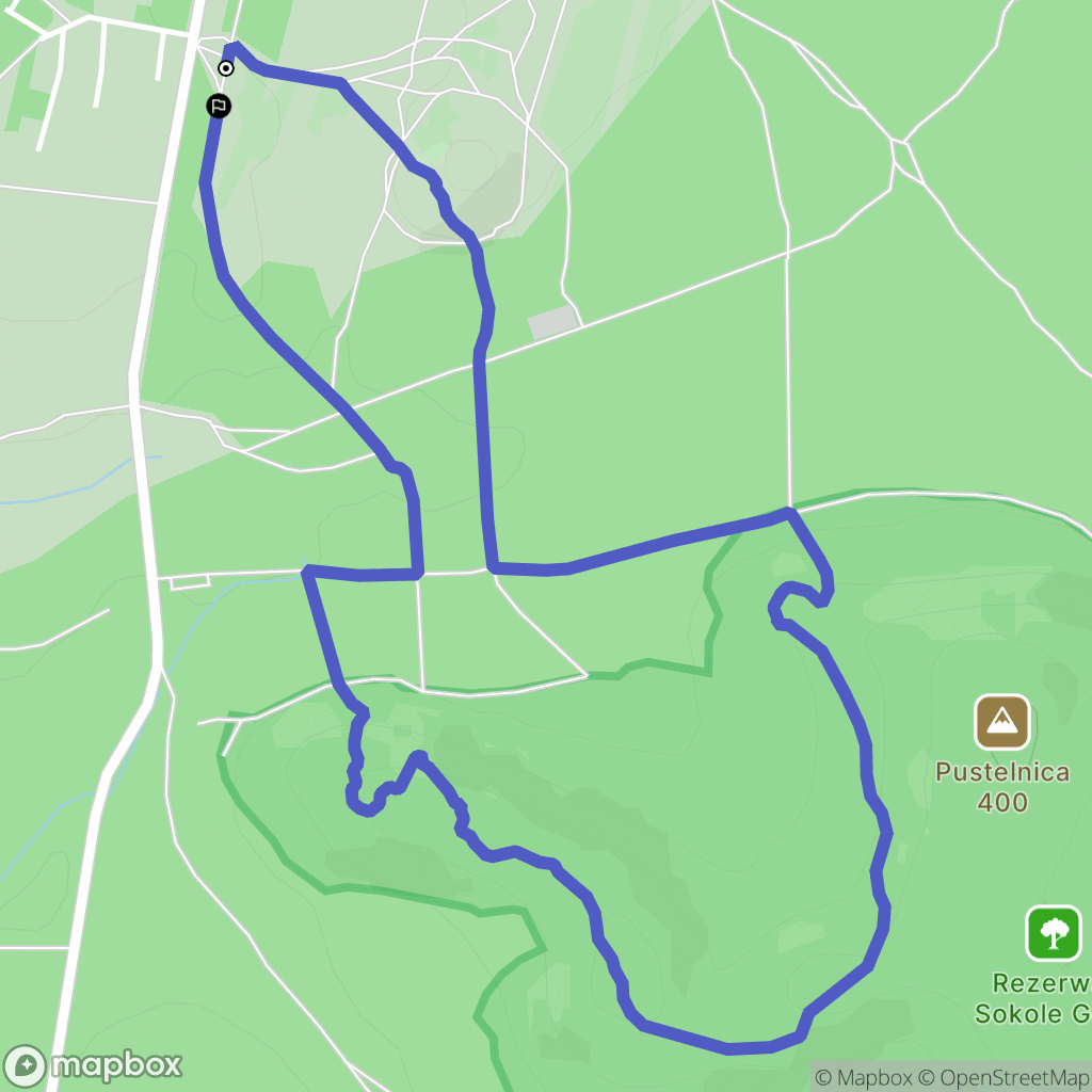 Olsztyn: mapa trasy - Poland
