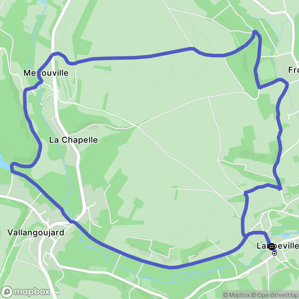 Labbeville : carte du parcours de randonnée - France
