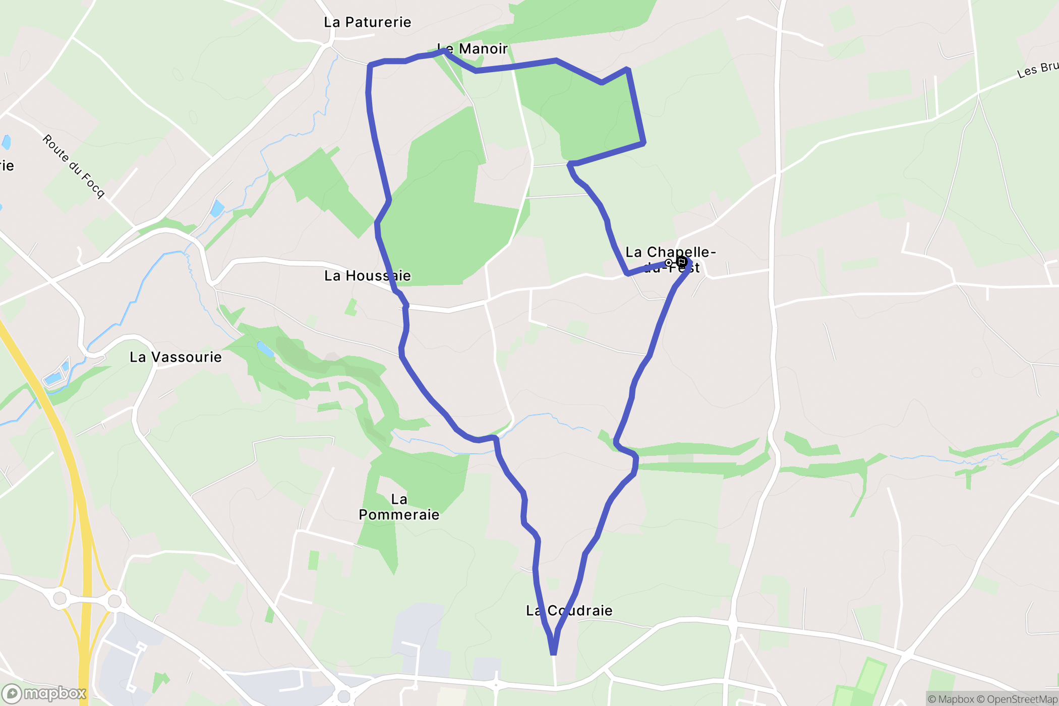 Saint-Amand-Villages : carte du parcours de randonnée - France