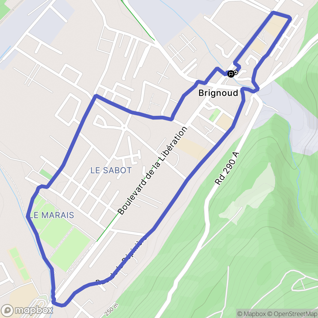 Froges : carte du parcours de randonnée - France