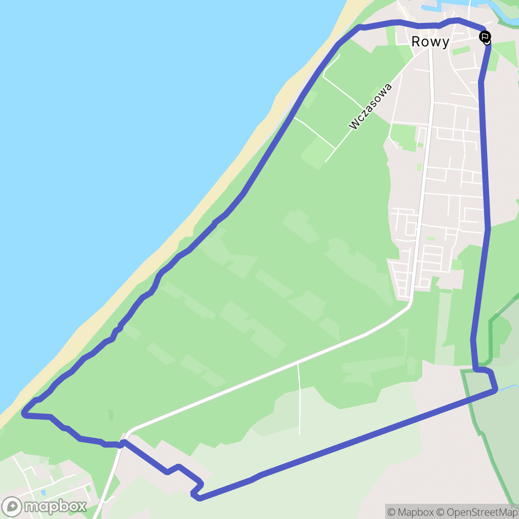 Rowy: mapa trasy - Poland