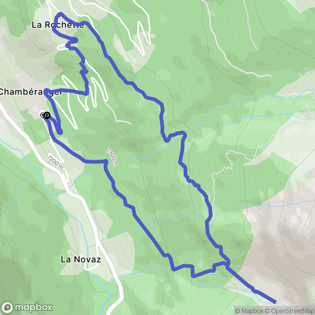 Planay : carte du parcours de randonnée - France