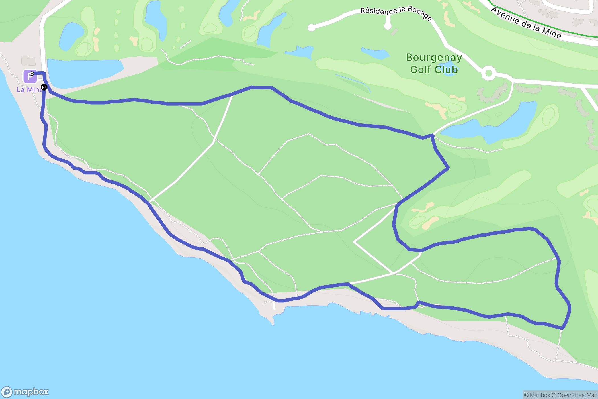 Talmont-Saint-Hilaire : carte du parcours de randonnée - France